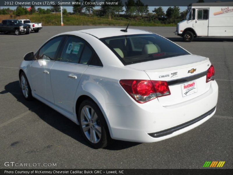 Summit White / Cocoa/Light Neutral 2012 Chevrolet Cruze LTZ/RS