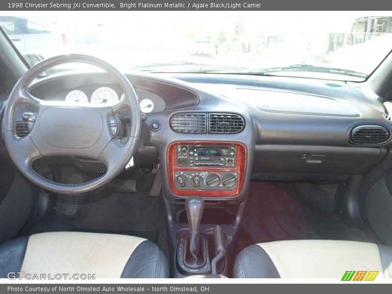 Bright Platinum Metallic / Agate Black/Light Camel 1998 Chrysler Sebring JXi Convertible