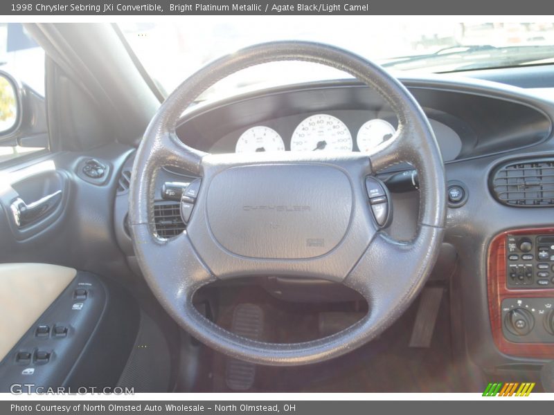 Bright Platinum Metallic / Agate Black/Light Camel 1998 Chrysler Sebring JXi Convertible