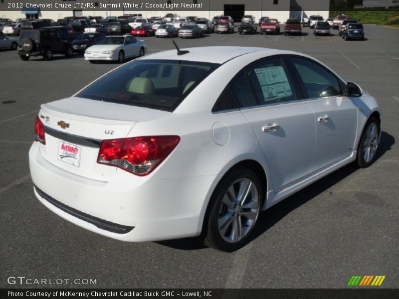 Summit White / Cocoa/Light Neutral 2012 Chevrolet Cruze LTZ/RS