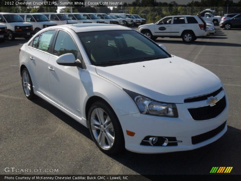 Summit White / Cocoa/Light Neutral 2012 Chevrolet Cruze LTZ/RS