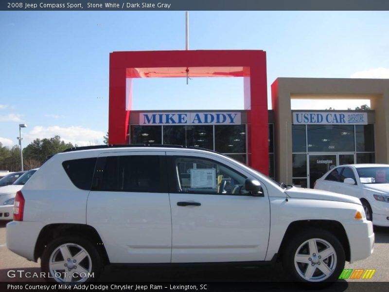 Stone White / Dark Slate Gray 2008 Jeep Compass Sport