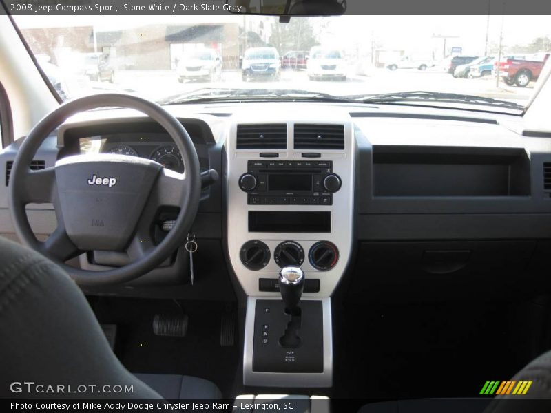 Stone White / Dark Slate Gray 2008 Jeep Compass Sport