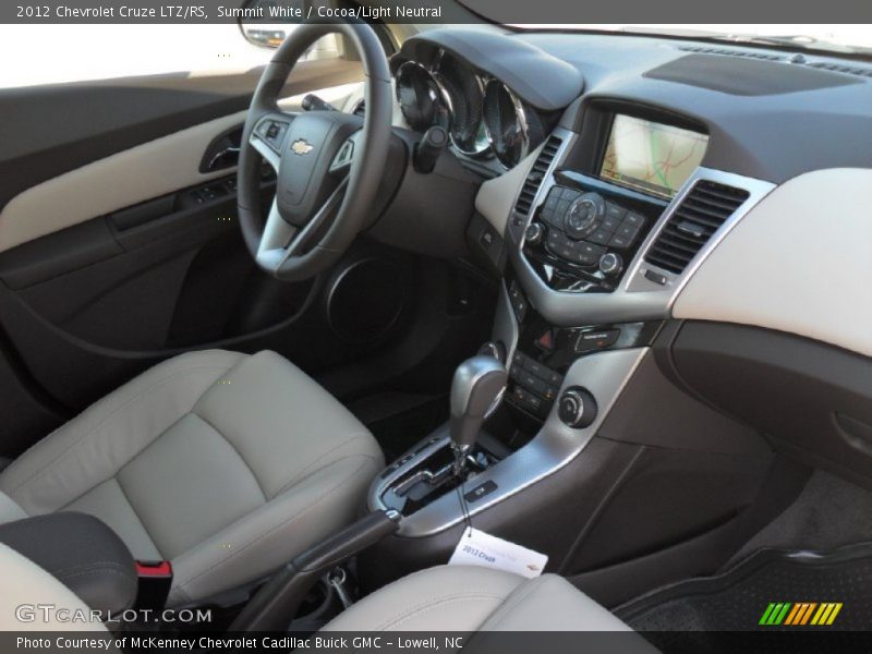 Summit White / Cocoa/Light Neutral 2012 Chevrolet Cruze LTZ/RS