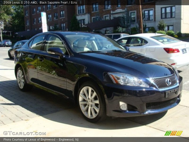 Black Sapphire Pearl / Ecru 2009 Lexus IS 250 AWD