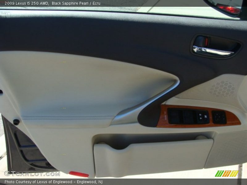 Black Sapphire Pearl / Ecru 2009 Lexus IS 250 AWD