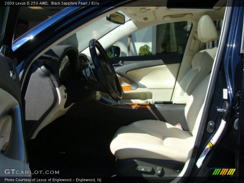 Black Sapphire Pearl / Ecru 2009 Lexus IS 250 AWD