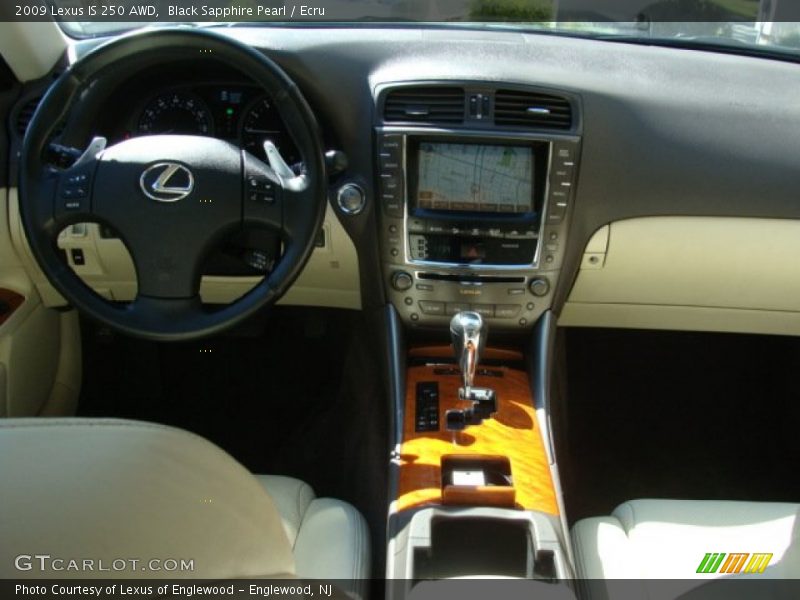 Black Sapphire Pearl / Ecru 2009 Lexus IS 250 AWD