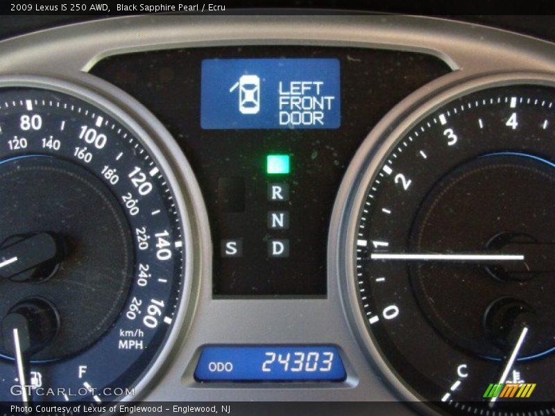Black Sapphire Pearl / Ecru 2009 Lexus IS 250 AWD