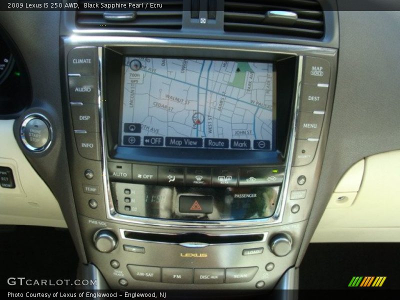 Black Sapphire Pearl / Ecru 2009 Lexus IS 250 AWD
