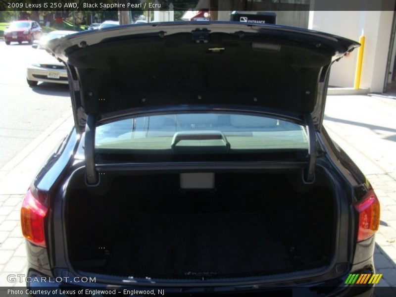 Black Sapphire Pearl / Ecru 2009 Lexus IS 250 AWD