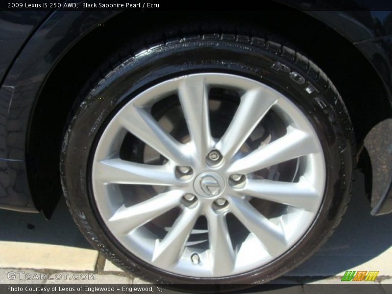 Black Sapphire Pearl / Ecru 2009 Lexus IS 250 AWD