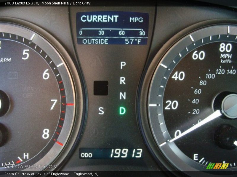 Moon Shell Mica / Light Gray 2008 Lexus ES 350