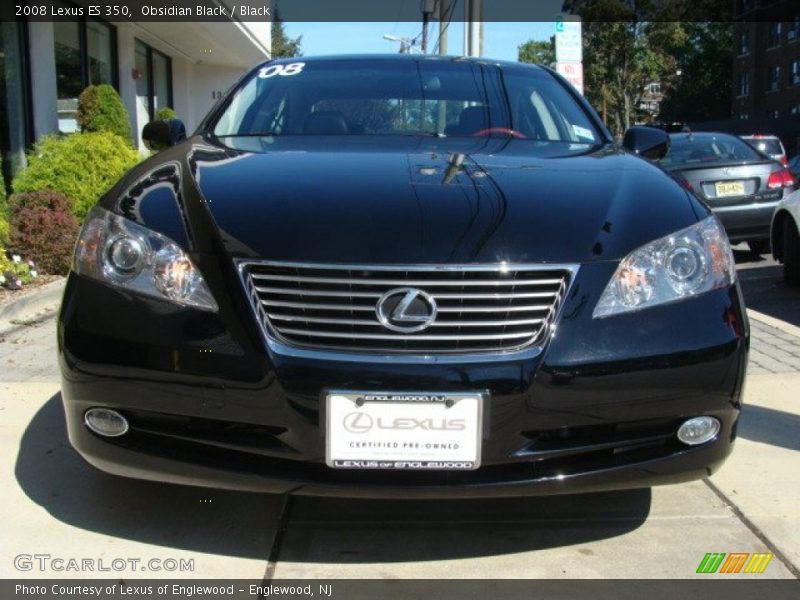 Obsidian Black / Black 2008 Lexus ES 350