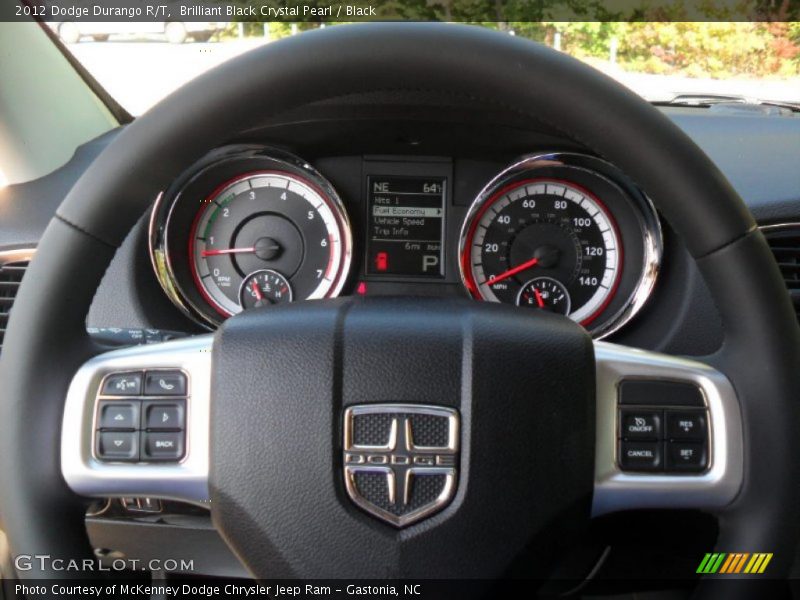Brilliant Black Crystal Pearl / Black 2012 Dodge Durango R/T