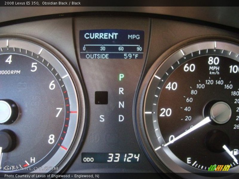 Obsidian Black / Black 2008 Lexus ES 350