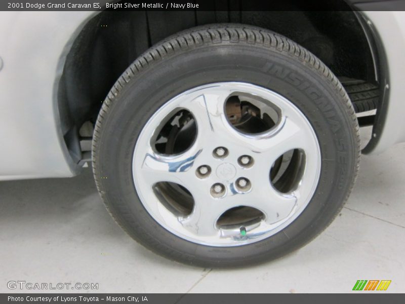 Bright Silver Metallic / Navy Blue 2001 Dodge Grand Caravan ES