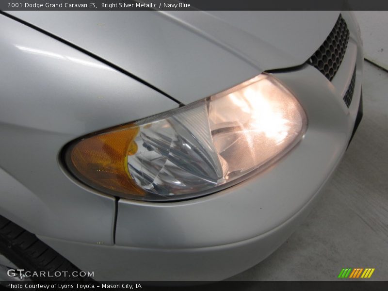 Bright Silver Metallic / Navy Blue 2001 Dodge Grand Caravan ES
