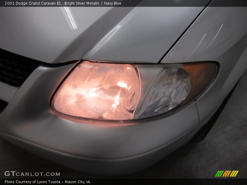 Bright Silver Metallic / Navy Blue 2001 Dodge Grand Caravan ES