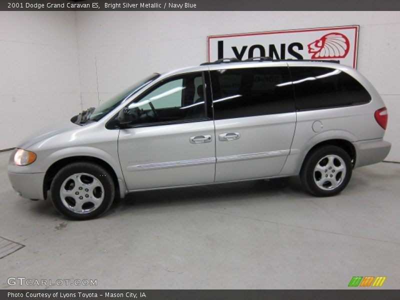 Bright Silver Metallic / Navy Blue 2001 Dodge Grand Caravan ES