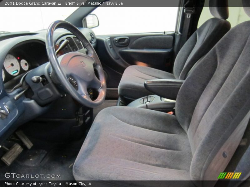 Bright Silver Metallic / Navy Blue 2001 Dodge Grand Caravan ES