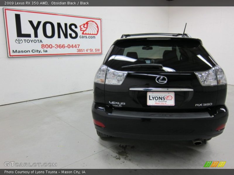 Obsidian Black / Black 2009 Lexus RX 350 AWD