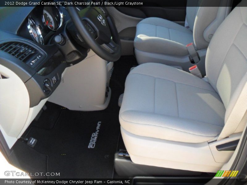 Dark Charcoal Pearl / Black/Light Graystone 2012 Dodge Grand Caravan SE