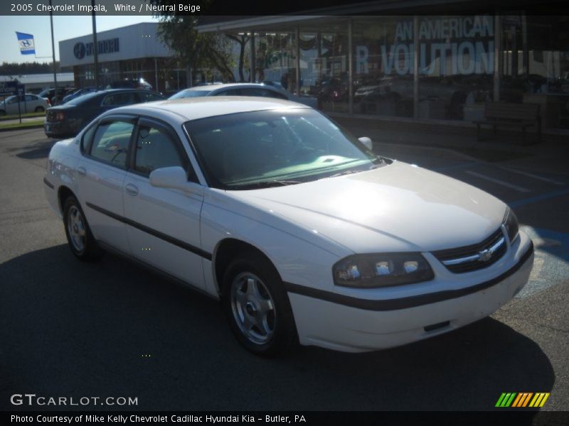 White / Neutral Beige 2005 Chevrolet Impala