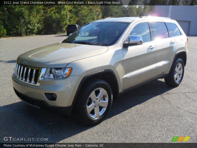 White Gold Metallic / Black/Light Frost Beige 2012 Jeep Grand Cherokee Limited