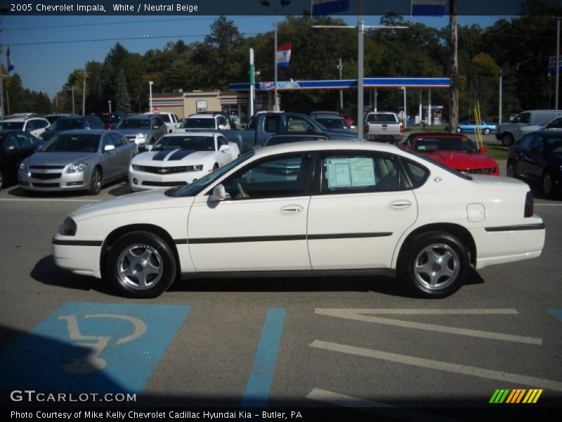 White / Neutral Beige 2005 Chevrolet Impala