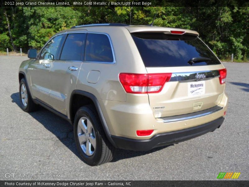 White Gold Metallic / Black/Light Frost Beige 2012 Jeep Grand Cherokee Limited