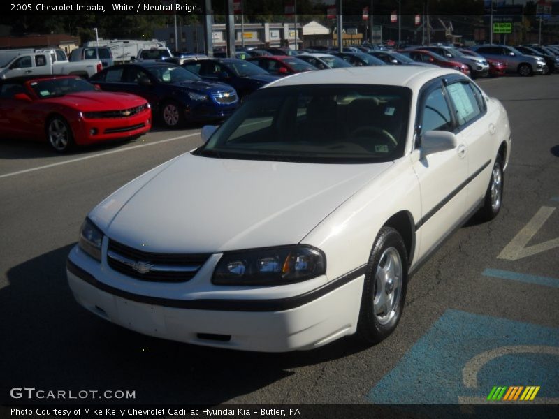 White / Neutral Beige 2005 Chevrolet Impala