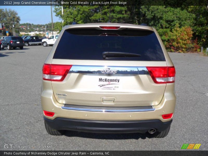 White Gold Metallic / Black/Light Frost Beige 2012 Jeep Grand Cherokee Limited