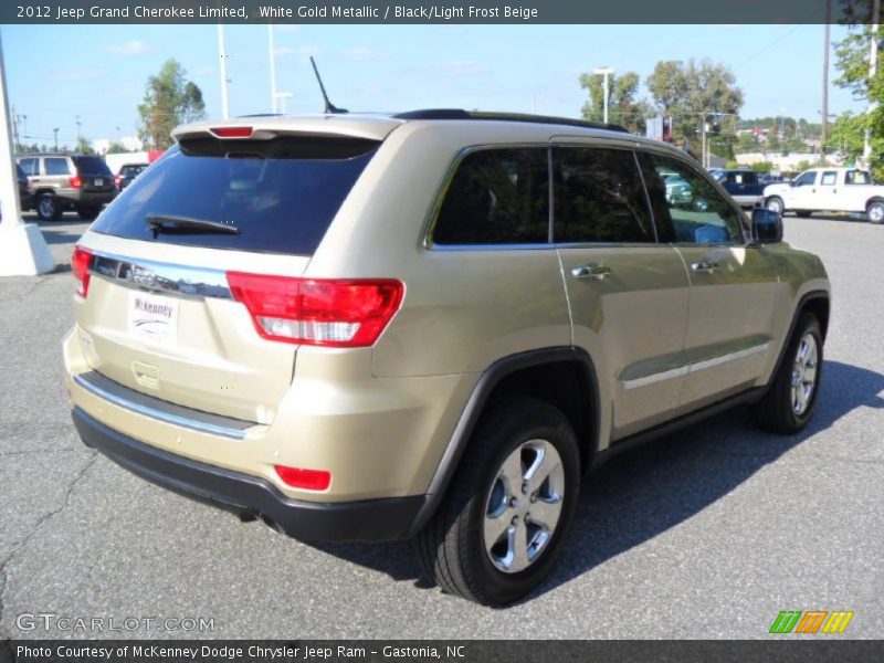 White Gold Metallic / Black/Light Frost Beige 2012 Jeep Grand Cherokee Limited