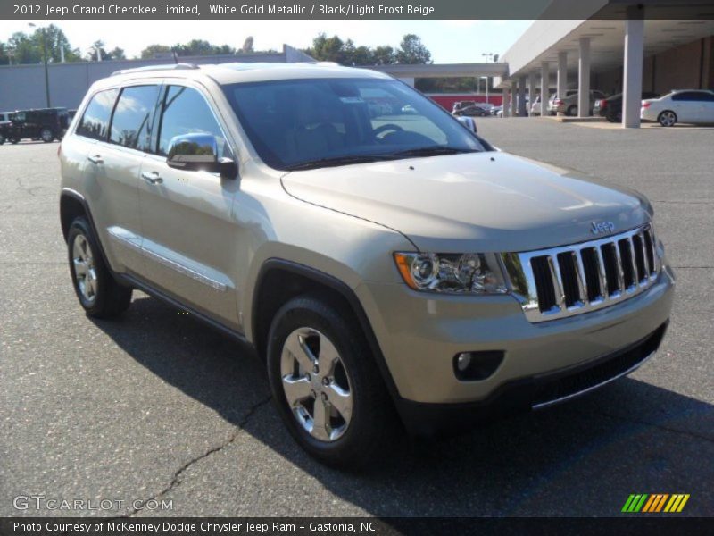 White Gold Metallic / Black/Light Frost Beige 2012 Jeep Grand Cherokee Limited