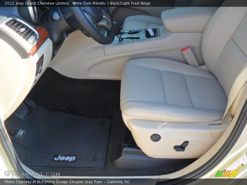 White Gold Metallic / Black/Light Frost Beige 2012 Jeep Grand Cherokee Limited