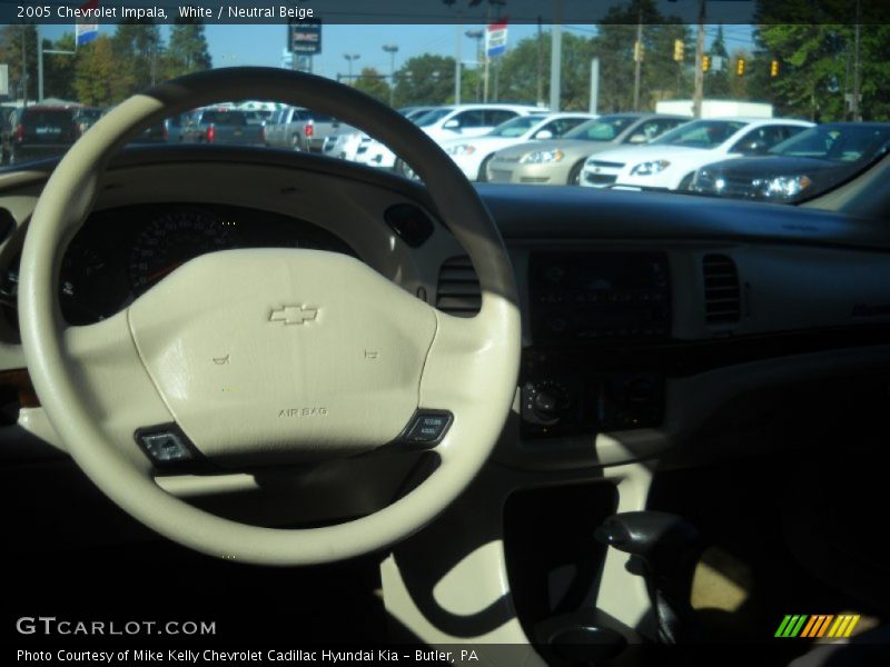 White / Neutral Beige 2005 Chevrolet Impala
