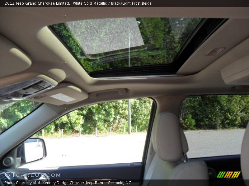 White Gold Metallic / Black/Light Frost Beige 2012 Jeep Grand Cherokee Limited