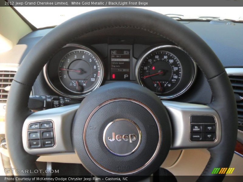 White Gold Metallic / Black/Light Frost Beige 2012 Jeep Grand Cherokee Limited
