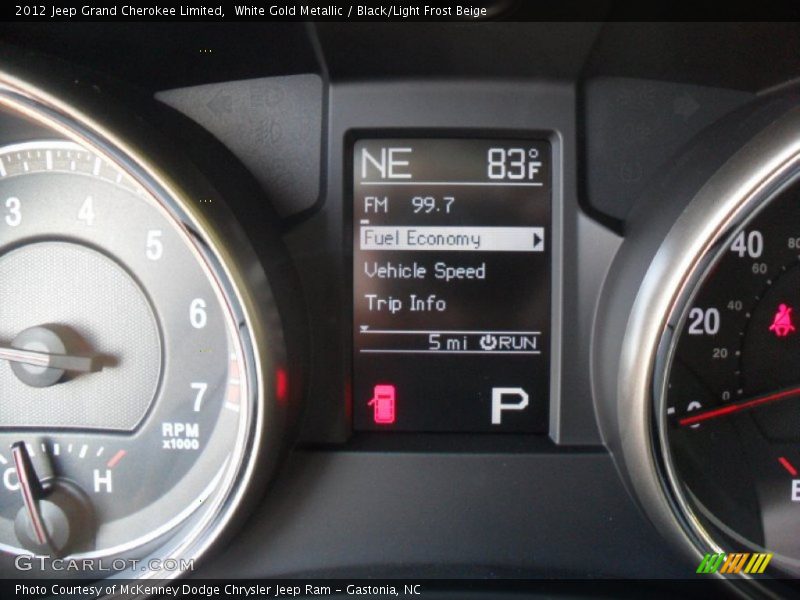 White Gold Metallic / Black/Light Frost Beige 2012 Jeep Grand Cherokee Limited