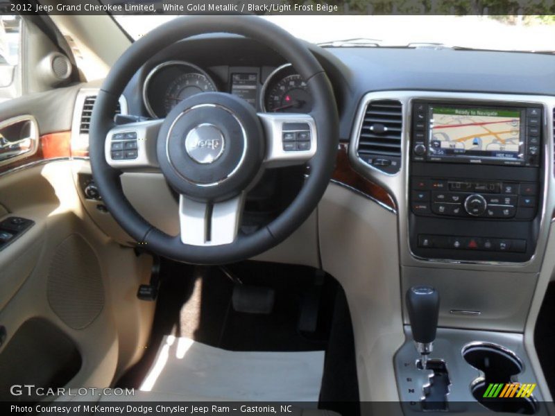 White Gold Metallic / Black/Light Frost Beige 2012 Jeep Grand Cherokee Limited