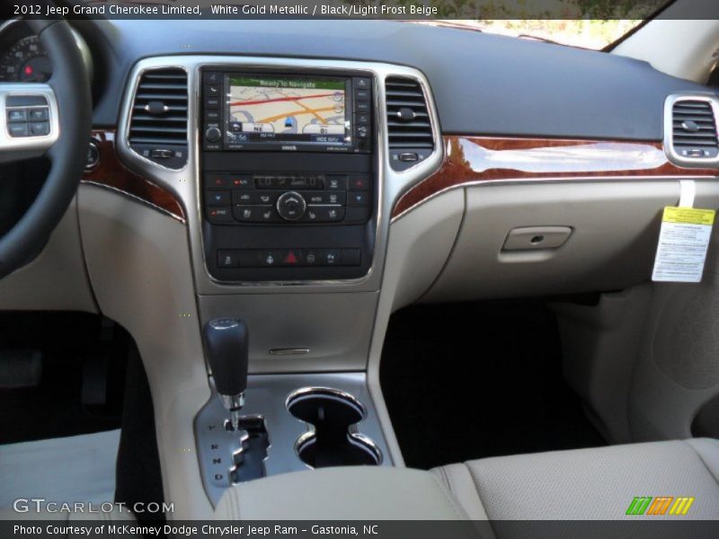 White Gold Metallic / Black/Light Frost Beige 2012 Jeep Grand Cherokee Limited