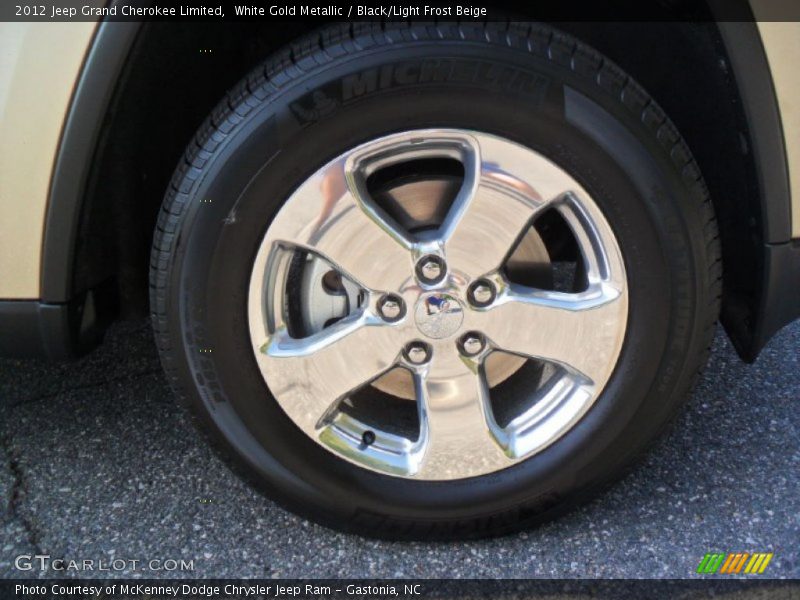 White Gold Metallic / Black/Light Frost Beige 2012 Jeep Grand Cherokee Limited