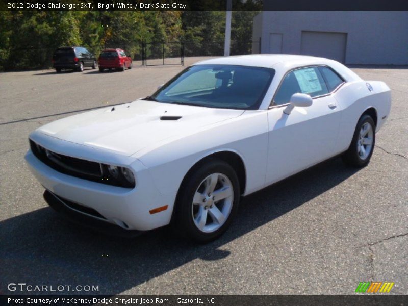 Bright White / Dark Slate Gray 2012 Dodge Challenger SXT