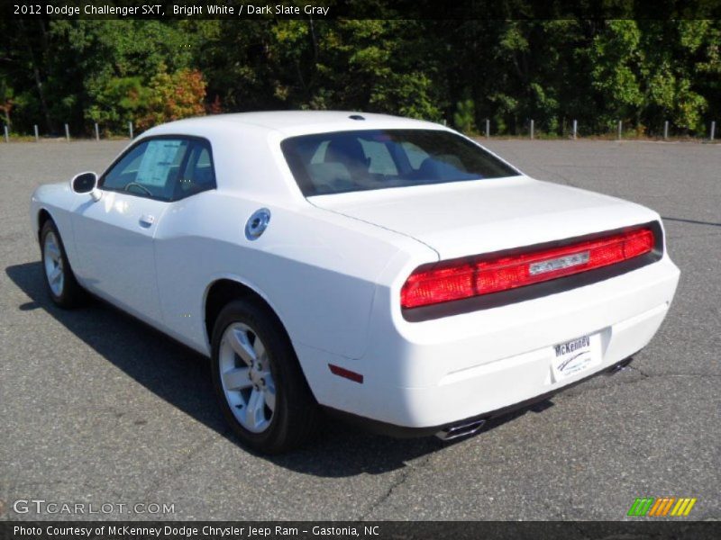 Bright White / Dark Slate Gray 2012 Dodge Challenger SXT