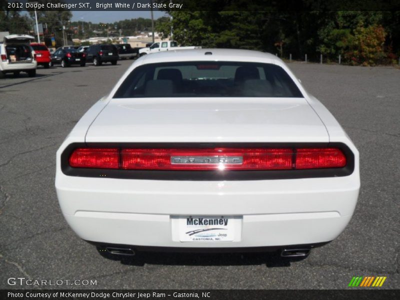 Bright White / Dark Slate Gray 2012 Dodge Challenger SXT