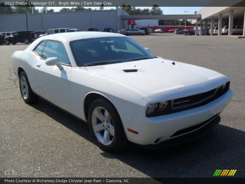 Bright White / Dark Slate Gray 2012 Dodge Challenger SXT