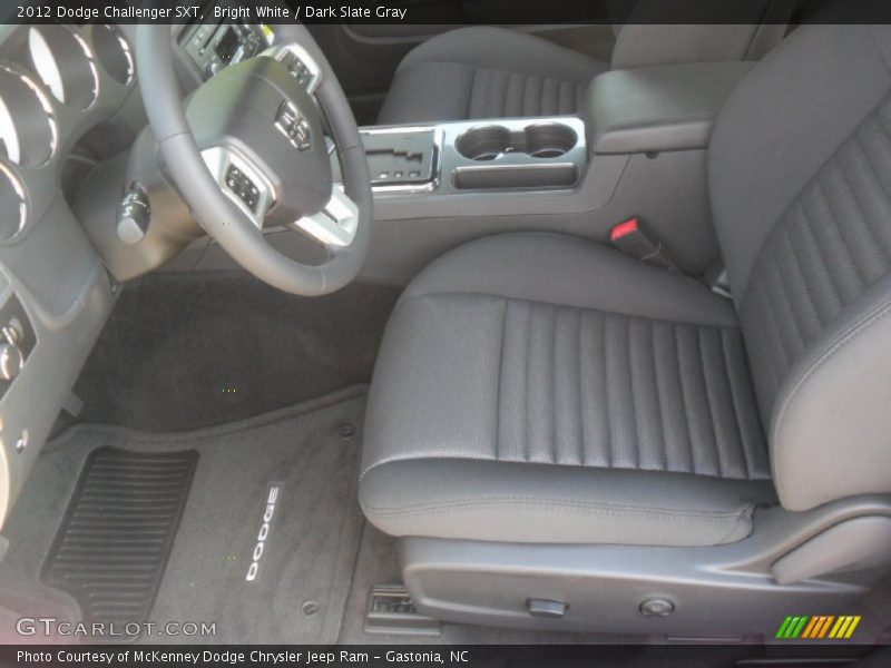 Bright White / Dark Slate Gray 2012 Dodge Challenger SXT
