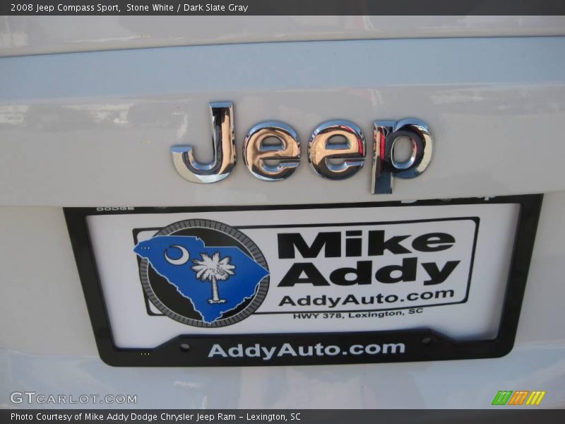 Stone White / Dark Slate Gray 2008 Jeep Compass Sport