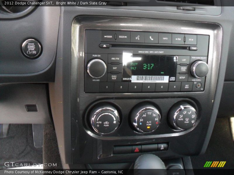 Bright White / Dark Slate Gray 2012 Dodge Challenger SXT